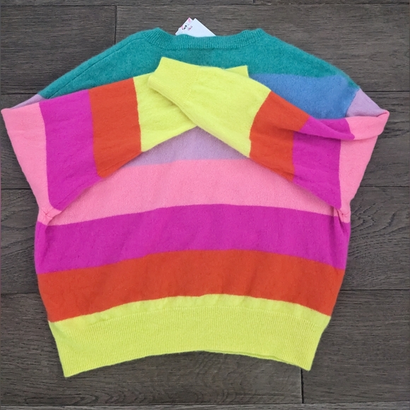 Crush Cashmere Malibu Rainbow Stripe Sweater - Picture 2 of 7